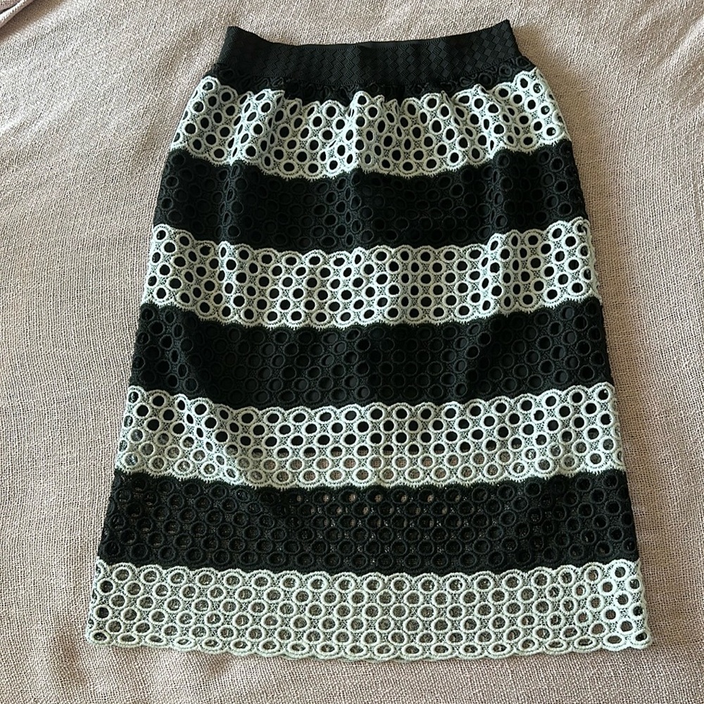 Aqua Eyelet Skirt